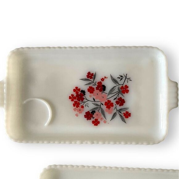 Anchor Hocking Fire King Primrose & Fleurette Snack PLATES ONLY - Picture 10 of 16